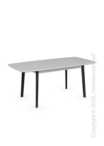 Стол Calligaris Cream Table, Rectangular wood extending table, Lacquered matt optic white and Solid wood graphite beech stained