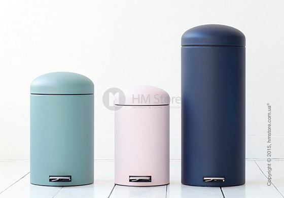 Ведро для мусора Brabantia Retro Pedal Bin 12 л, Mineral Pink