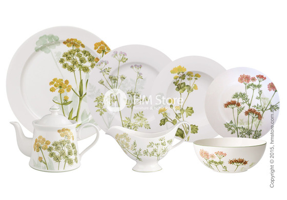 Набор фарфоровой посуды Villeroy & Boch коллекция Althea Nova на 6 персон, 50 предметов