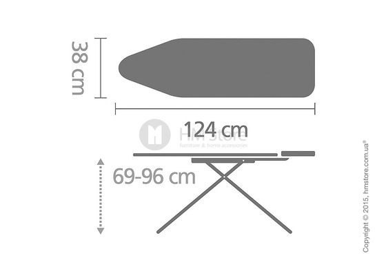 Гладильная доска Brabantia Solid Steam Iron Rest, Ivory and Purple Anemone