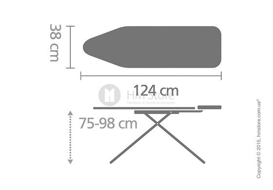 Гладильная доска Brabantia Solid Steam Unit Holder, Ivory and Moving Circles