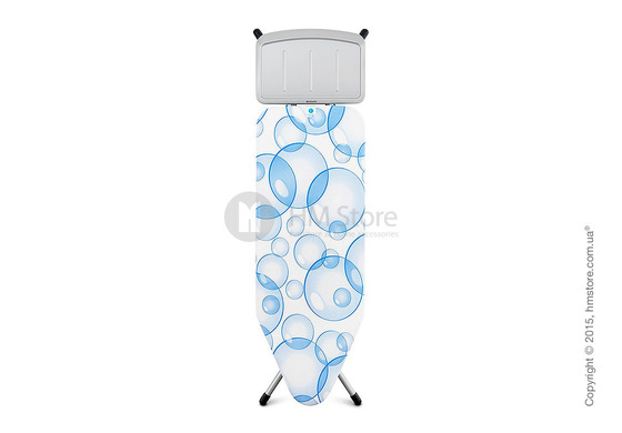 Гладильная доска Brabantia PerfectFlow Solid Steam Unit Holder, Metallic Grey and Bubbles