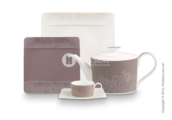 Набор фарфоровой посуды Villeroy & Boch коллекция Modern Grace Grey на 6 персон, 49 предметов