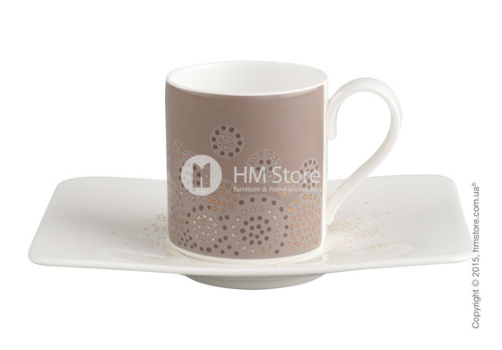 Чашка для эспрессо с блюдцем Villeroy & Boch коллекция Modern Grace Grey, 2 предмета