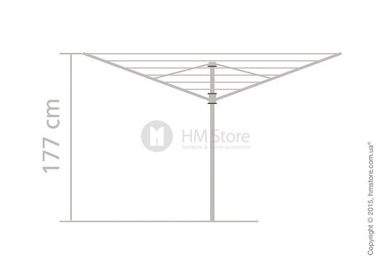 Сушилка для белья Brabantia Essential with Ground Tube, Silver