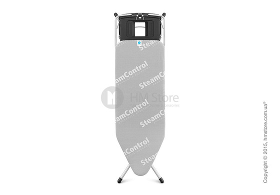 Гладильная доска Brabantia AquaBowl and Foldable Steam Unit Holder, Metallic Grey and Steam Control