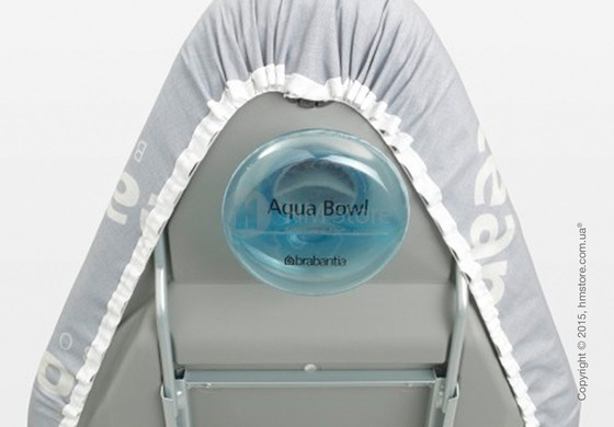 Гладильная доска Brabantia AquaBowl and Foldable Steam Unit Holder, Metallic Grey and Steam Control