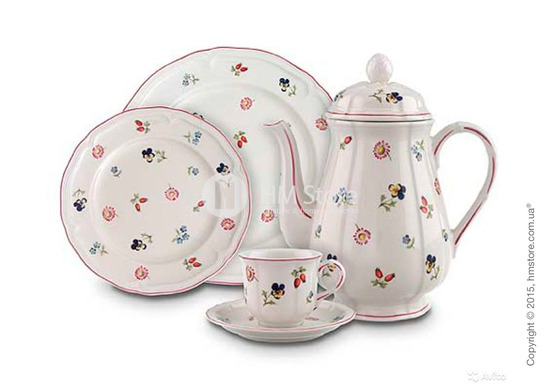Набор фарфоровой посуды Villeroy & Boch коллекция Petite Fleur на 6 персон, 50 предметов. Купить