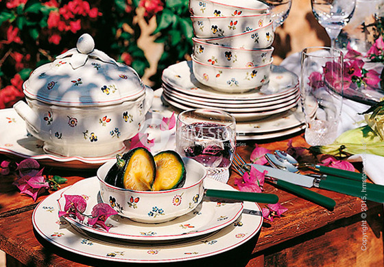Набор фарфоровой посуды Villeroy & Boch коллекция Petite Fleur на 6 персон, 50 предметов. Купить