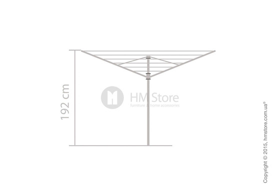 Сушилка для белья Brabantia Topspinner with Ground Spike, Silver