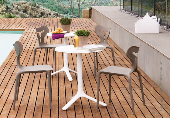 Стол Calligaris Area T, Outdoor bar table, Melamine matt black and Metal matt black
