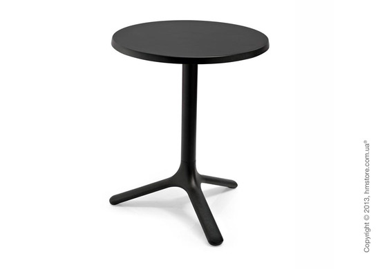 Стол Connubia Area T, Round bar table, Laminated matt black and Metal matt black