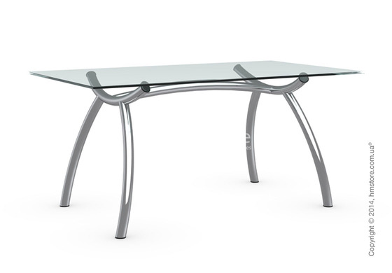 Стол Calligaris Diablo, Tempered glass transparent and Metal chromed, M