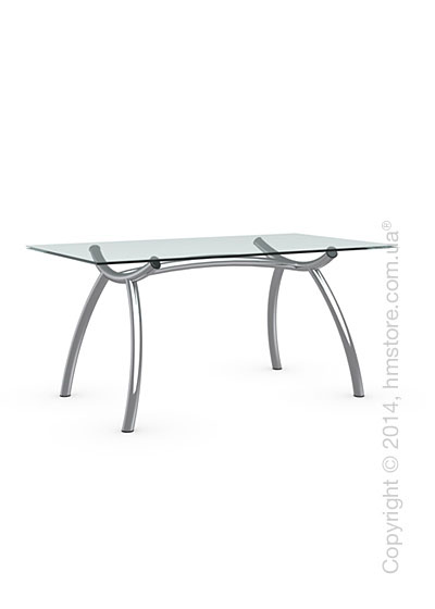 Стол Calligaris Diablo, Tempered glass transparent and Metal chromed, M
