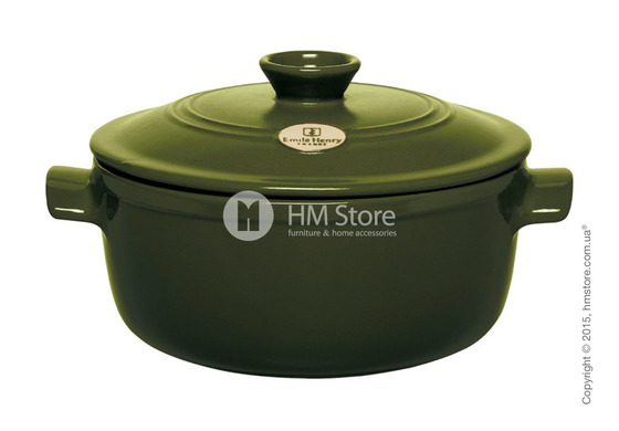 Кастрюля керамическая Emile Henry Cookware Flame 4 л, Olive