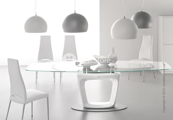 Стул Calligaris Juliet, Metal chair with upholstered seat, Metal chromed and Leather black Стул Calligaris Juliet, Metal chair with upholstered seat, Metal chromed and Leather black