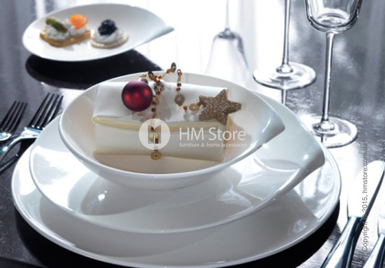 Набор фарфоровой посуды Villeroy & Boch коллекция Flow на 6 персон, 50 предметов