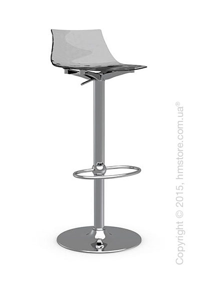 Стул Connubia Ice, Metal stool and technopolymer shell, Metal chromed and Smoked grey