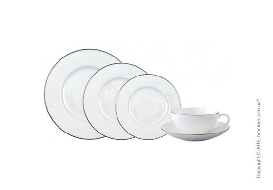 Набор фарфоровой посуды Villeroy & Boch коллекция Anmut Platinum на 6 персон, 51 предмет