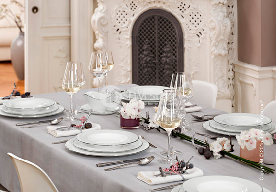 Набор фарфоровой посуды Villeroy & Boch коллекция Anmut Platinum на 6 персон, 51 предмет