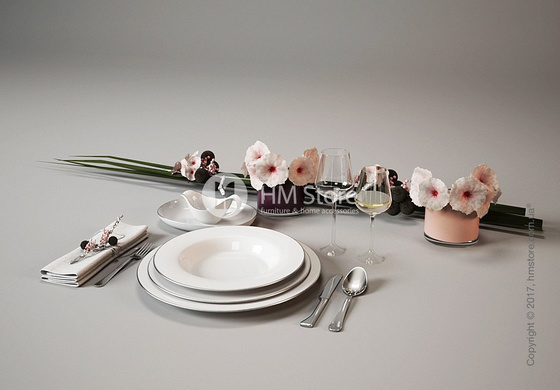 Набор фарфоровой посуды Villeroy & Boch коллекция Anmut Platinum на 6 персон, 51 предмет