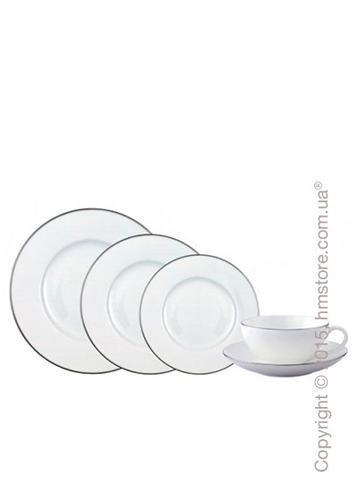 Набор фарфоровой посуды Villeroy & Boch коллекция Anmut Platinum на 6 персон, 51 предмет