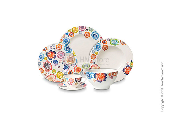 Набор фарфоровой посуды Villeroy & Boch коллекция Anmut Bloom на 6 персон, 48 предметов Набор фарфоровой посуды Villeroy & Boch коллекция Anmut Bloom на 6 персон, 48 предметов