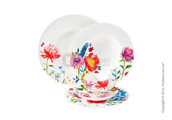 Набор фарфоровой посуды Villeroy & Boch коллекция Anmut Flowers на 6 персон, 48 предметов