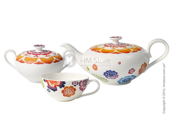 Чайный сервиз Villeroy & Boch коллекция Anmut Bloom на 6 персон, 14 предметов