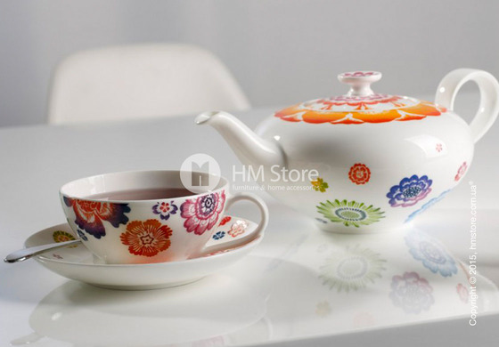Чайный сервиз Villeroy & Boch коллекция Anmut Bloom на 6 персон, 14 предметов