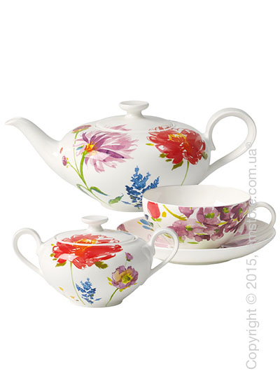 Чайный сервиз Villeroy & Boch коллекция Anmut Flowers на 6 персон, 14 предметов