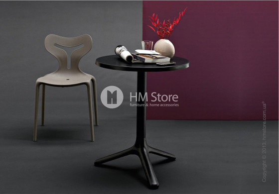 Стол Calligaris Area T, Outdoor bar table, Melamine matt optic white and Metal matt black