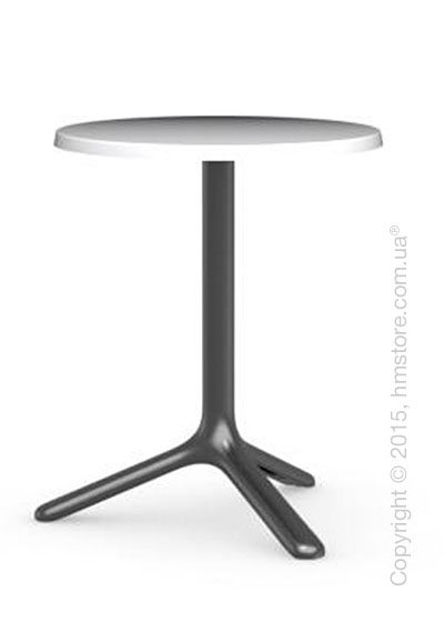 Стол Calligaris Area T, Outdoor bar table, Melamine matt optic white and Metal matt black