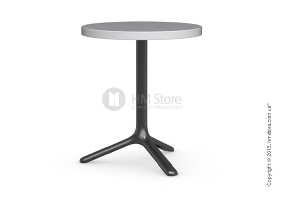 Стол Calligaris Area T, Round bar table, Laminated matt optic white and Metal matt black