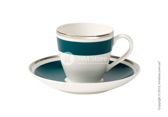 Чашка для эспрессо с блюдцем Villeroy & Boch коллекция Anmut My Color, Emerald Green