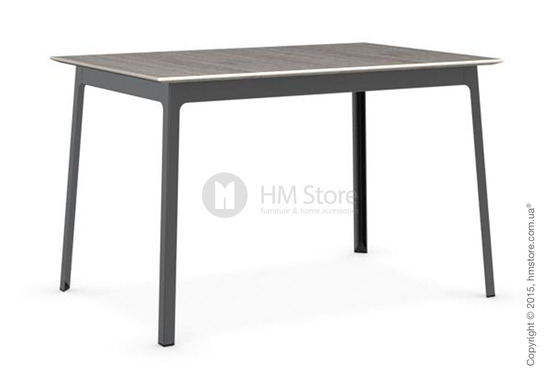 Стол Calligaris Dot, Rectangular extending table, Melamine deco pearl and Metal matt black