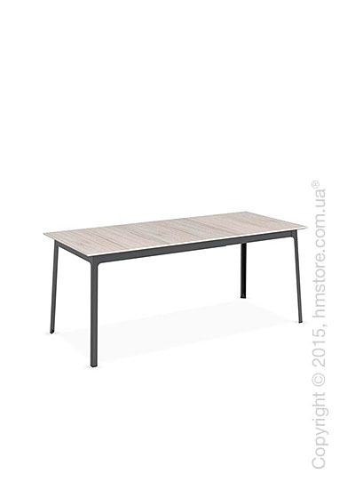 Стол Calligaris Dot, Rectangular extending table, Melamine deco pearl and Metal matt black