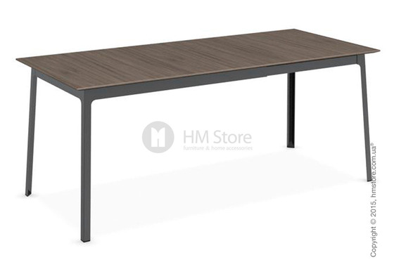 Стол Calligaris Dot, Rectangular extending table, Melamine deco nougat and Metal matt black Стол Calligaris Dot, Rectangular extending table, Melamine deco nougat and Metal matt black