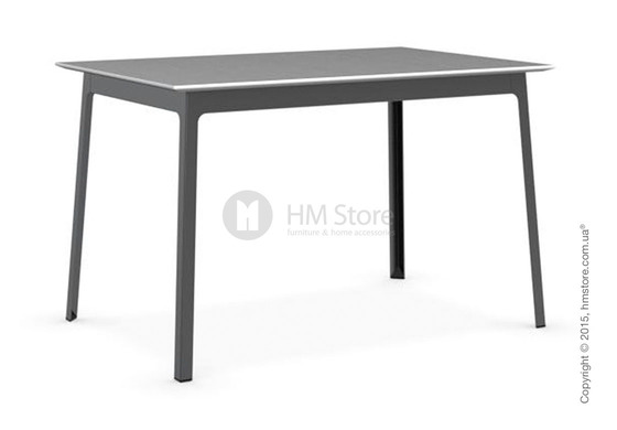 Стол Calligaris Dot, Rectangular extending table, Melamine matt white and Metal matt black