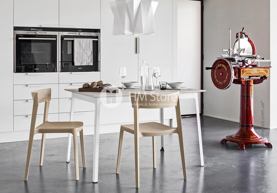 Стол Calligaris Dot, Rectangular extending table, Melamine matt white and Metal matt black Стол Calligaris Dot, Rectangular extending table, Melamine matt white and Metal matt black
