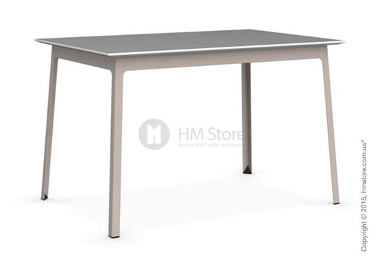 Стол Calligaris Dot, Rectangular extending table, Melamine multistripe silk and Metal matt taupe