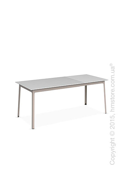 Стол Calligaris Dot, Rectangular extending table, Melamine multistripe silk and Metal matt taupe