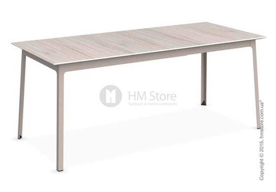 Стол Calligaris Dot, Rectangular extending table, Melamine deco pearl and Metal matt taupe