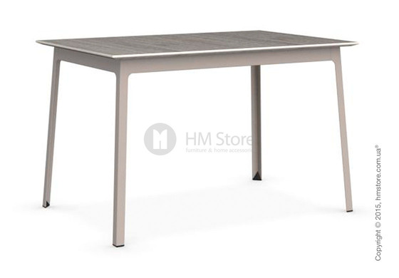 Стол Calligaris Dot, Rectangular extending table, Melamine deco pearl and Metal matt taupe