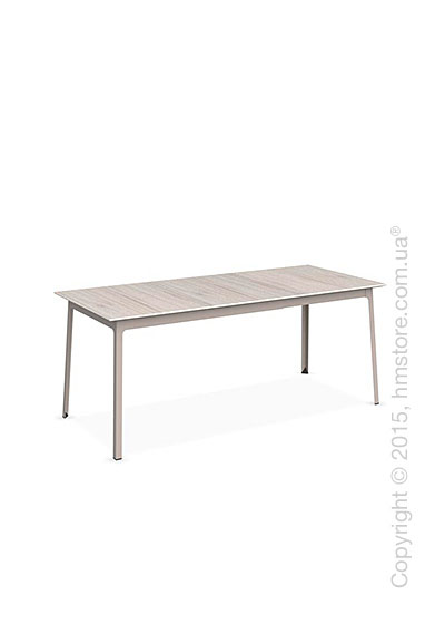 Стол Calligaris Dot, Rectangular extending table, Melamine deco pearl and Metal matt taupe