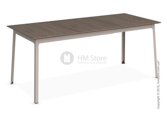 Стол Calligaris Dot, Rectangular extending table, Melamine deco nougat and Metal matt taupe