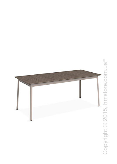 Стол Calligaris Dot, Rectangular extending table, Melamine deco nougat and Metal matt taupe