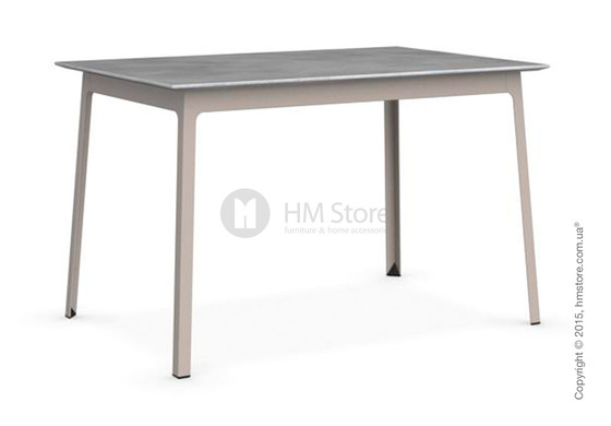 Стол Calligaris Dot, Rectangular extending table, Melamine beton grey and Metal matt taupe