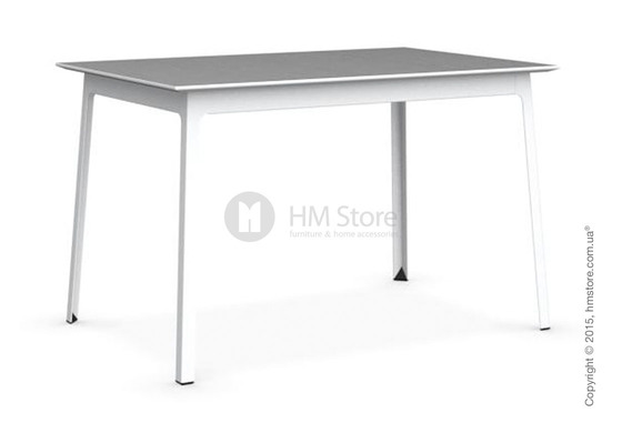 Стол Calligaris Dot, Rectangular extending table, Melamine matt white and Metal matt optic white