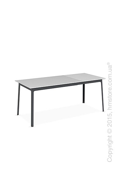 Стол Calligaris Dot, Rectangular extending table, Melamine multistripe silk and Metal matt grey